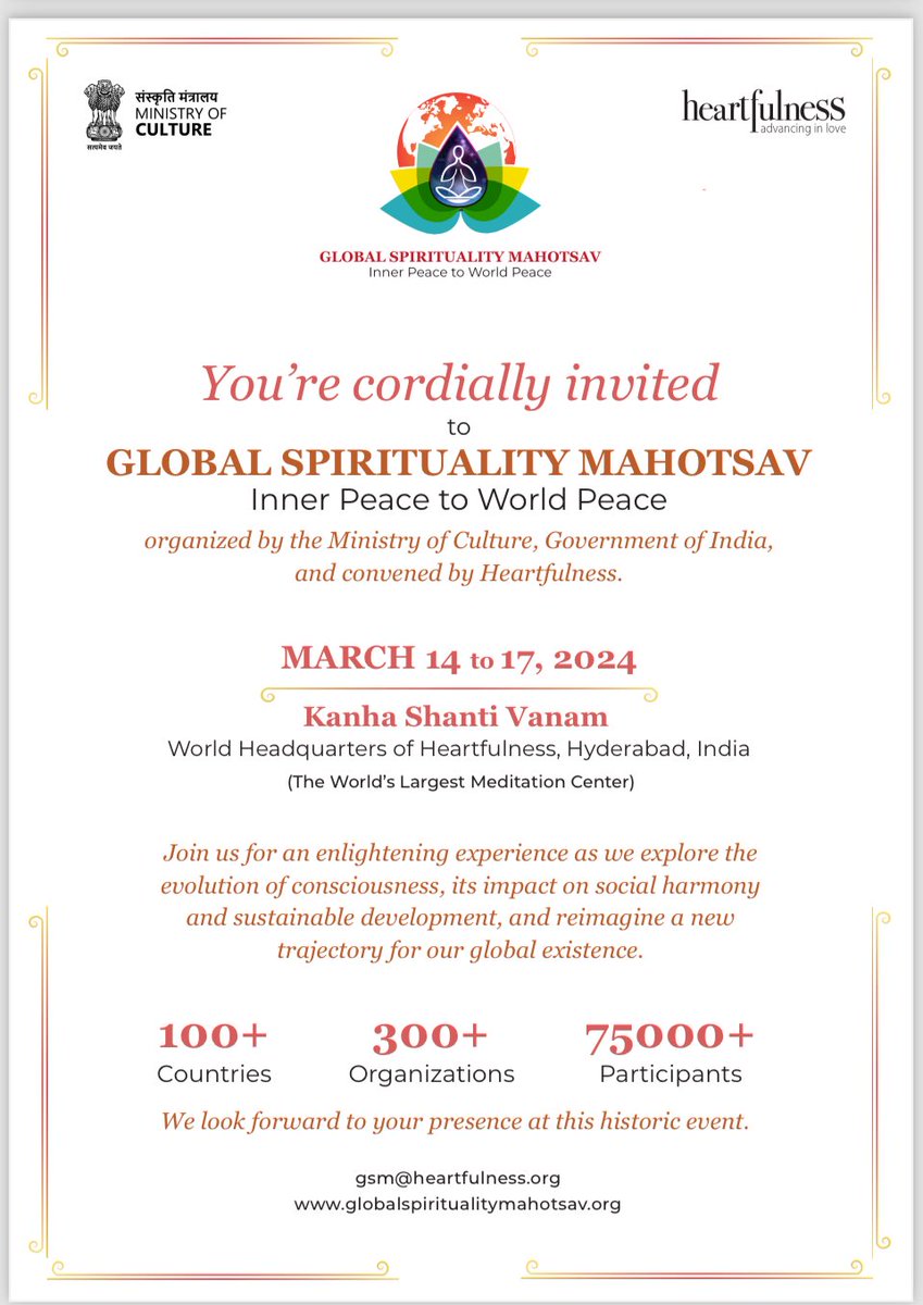 I could never have ever imagined that the entire world could come together to bring world peace thro inner peace. Grateful to the GOI and Heartfulness for this mammoth initiative to make this world a better place to live. #kanhashantivanam #heartfulnessmeditation #heartfulness