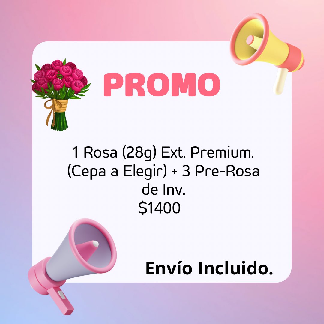 Green_Roses421's tweet photo. Green Roses.🌹

Tenemos estas promos para ti.🫡

#WeedMx #CannabisMx https://t.co/tI4U3Kz4Nn