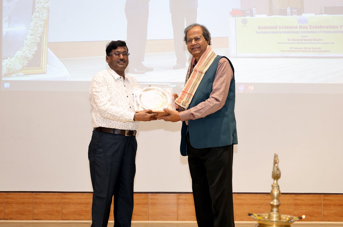 official_cgcri's tweet photo. Dr. S. K. Bhadra, Former Chief Sct., CSIR-CGCRI &amp; CSIR Emeritus Sct., IACS delivered an enlightening talk on “Fascinating Science in Colonial Bengal: Contributions of C V Raman and Meghnad Saha” as part of National Science Day Celebration 2024 at CSIR-CGCRI on 28.2.24. @CSIR_IND https://t.co/jQXUzK85gJ