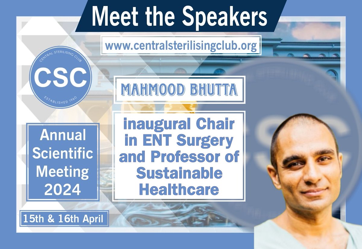 Don't miss the 'Great Debate', our finale rounding up the 2 day Annual Scientific Meeting at Gerrards Cross. 
Mahmood Bhutta is debating against the motion (check out our webpage for more details)
It's going to be a cracking debate on a hot topic.
#sustainability
#patientsafety