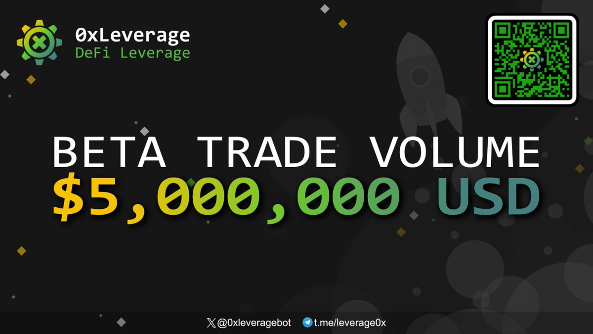 In the short amount of time we have been in BETA, we have surpassed $5,000,000 USD in leverage trading volume through #0XL. 

Thank you to all of our BETA users who have helped us reach this milestone. 

Next stop, 8 figures!

Linktr.ee/0xleverage