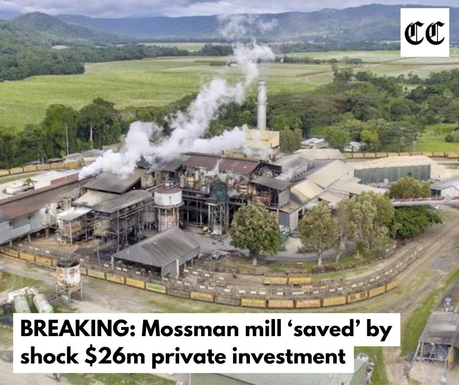 The future prospects for Mossman’s beleaguered sugar industry have turned from dire to promising at the eleventh hour. EXCLUSIVE DETAILS HERE : bit.ly/42TyVDT <a href="/CountryCaller/">Country Caller</a>