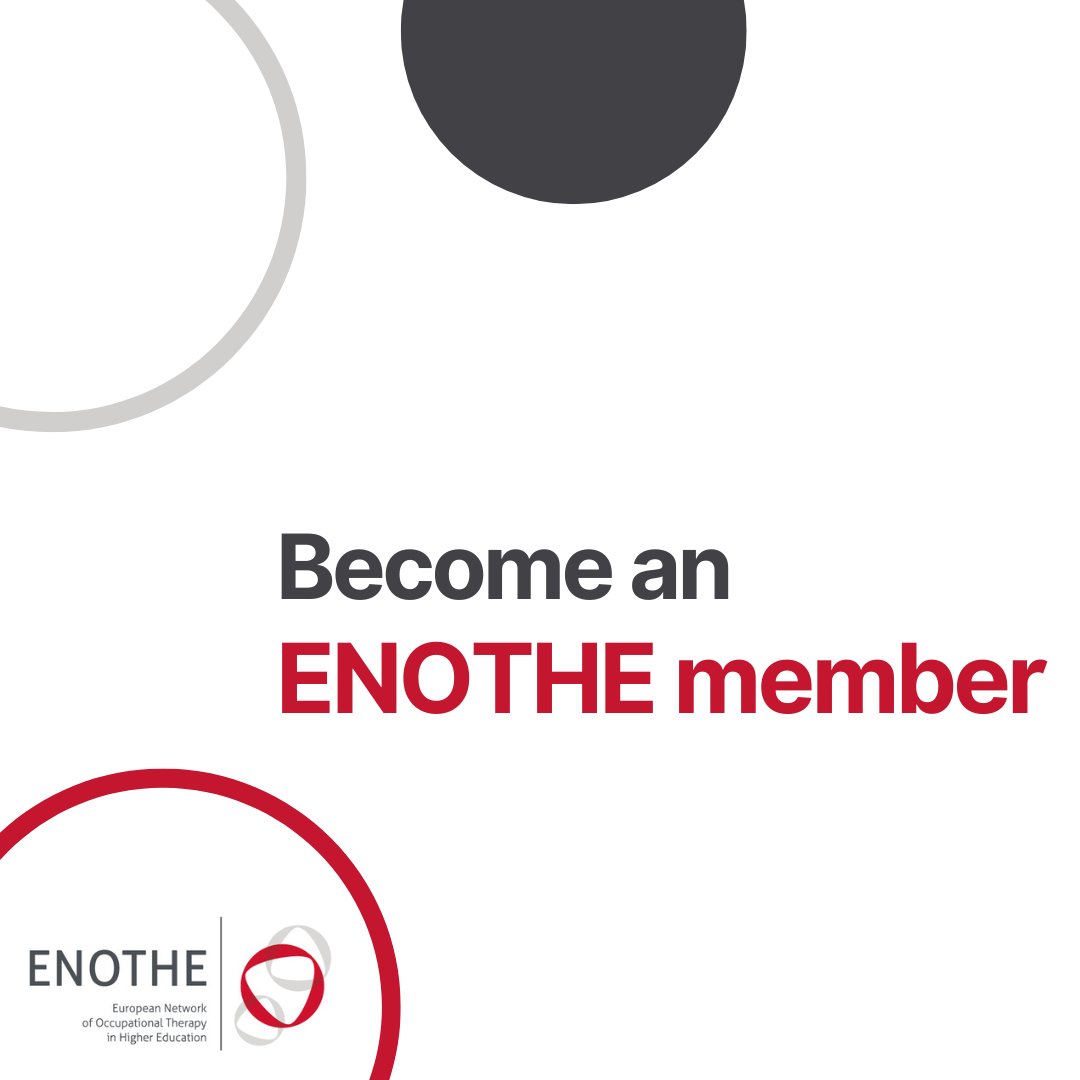 Know all about the ENOTHE membership. We look forward to meet you! loom.ly/SP9Vpro #occupationaltherapyeducation