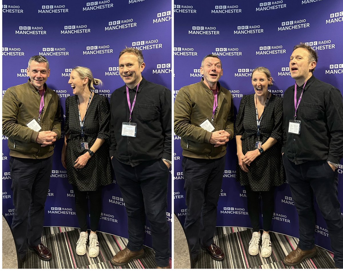It was great fun to chat to this pair (as the photos show!  Sorry about the facial expressions 🤷‍♀️😆) <a href="/RealGrayOBrien/">Gray O'Brien</a> and <a href="/j_merrells/">Jason merrells 💙🇺🇦</a> star in the classic story of 12 Angry Men at <a href="/The_Lowry/">Lowry</a> until Saturday ⭐️ ⭐️ ⭐️ ⭐️ ⭐️ <a href="/BBCRadioManc/">BBC Manchester</a>
