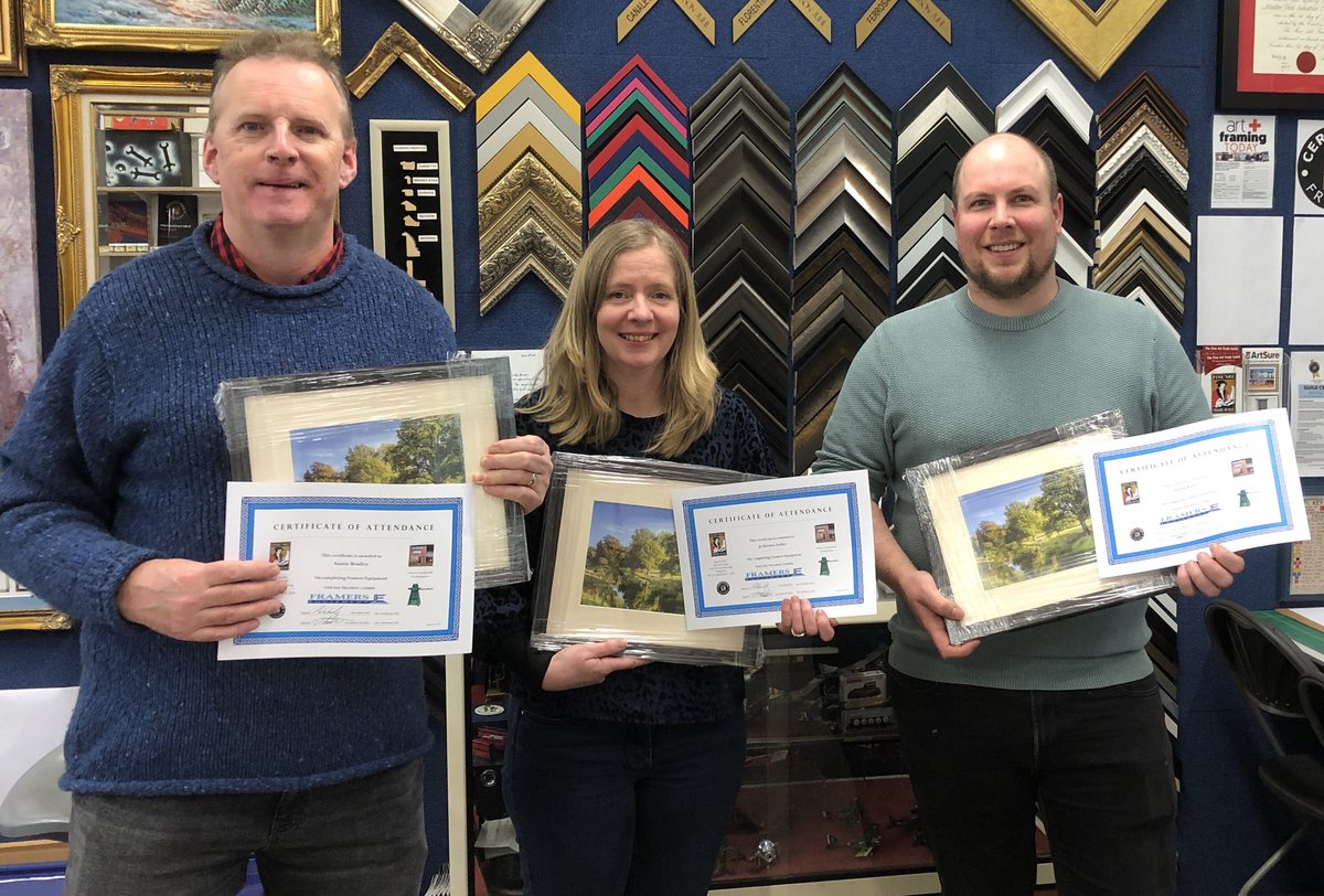 Conservation and Museum Framing Course
Saturday 16th March
Location: Framers Equipment, Northampton.
Training based on the Fine Art Trade Guild Four Levels of Framing Book online or phone 01604 790333 or mobile 07980 660240
framersequipment.co.uk   Jan Stanlick GCF (APF)