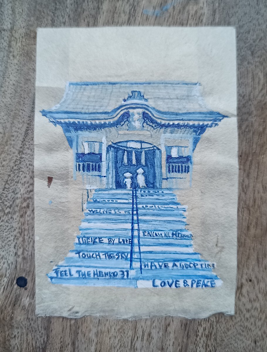 awc_haandrikman's tweet photo. Het 37e deel in de serie #dreamsofshikoku
Geschilderd op Taktshang papier.
Een avontuurlijk verhaal met een kleurrijk happy end:
https://t.co/G0PgPZzZGa
#newart #delftsblauw #artproject #newpainting #88temples #artontheroad #shikoku https://t.co/4HFnUF0m8I
