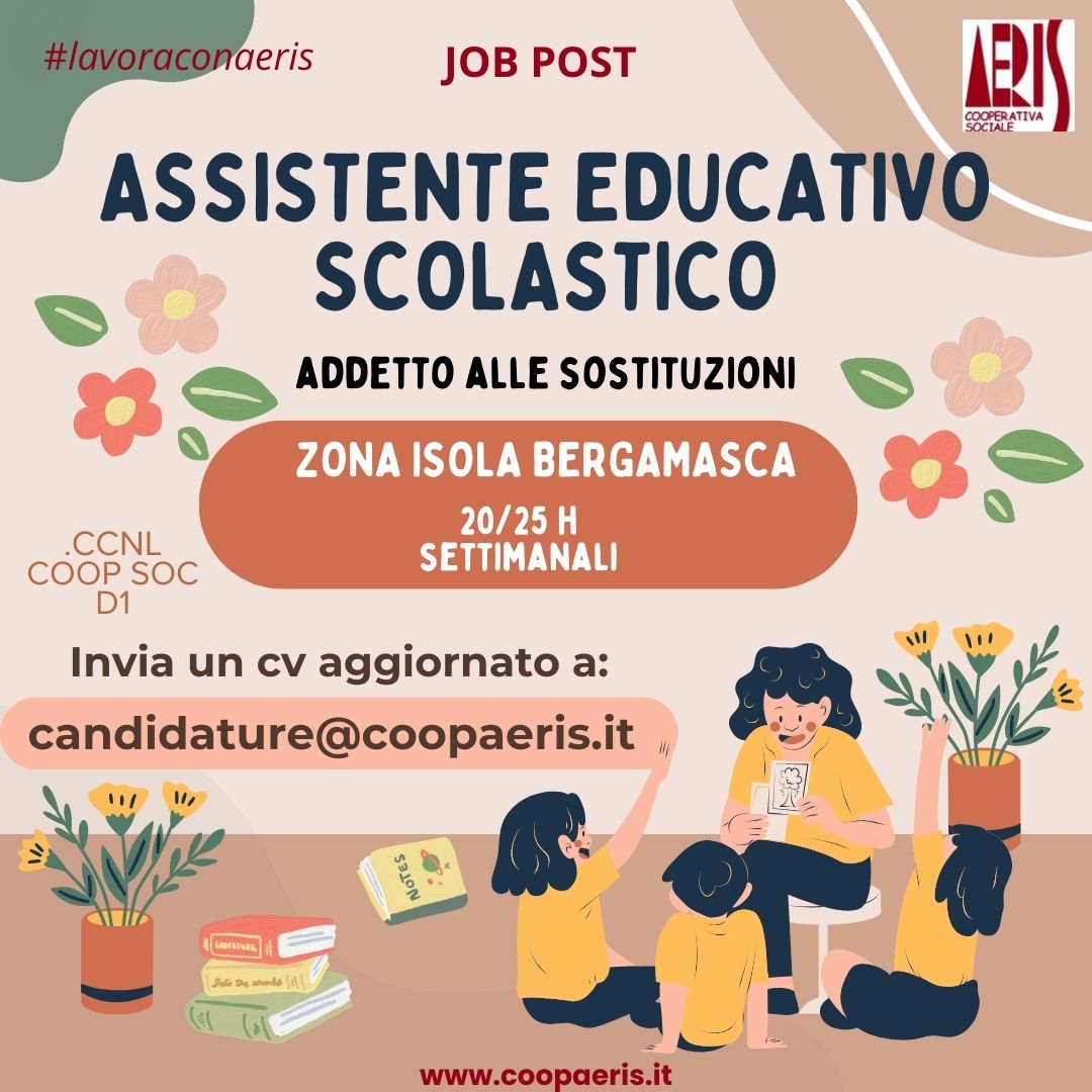 la_aeris's tweet photo. #lavoraconaeris replica! Alla ricerca di un'assistente sociale, un'ausiliaria socio-assistenziale e un assistente educativo scolastico, in zona Isola Bergamasca e Vimercatese
#lavoro #isolabergamasca #vimercatese https://t.co/LsVWGPmhpI
