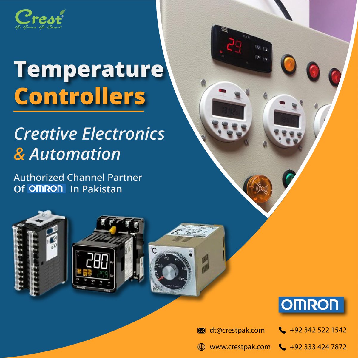 pak_crest's tweet image. Temperature Controllers
Visit our website for more information:crestpak.com
Contact Us: + 92 333 4247871
Email:info@crestpak.com
#TemperatureControllers #TerminalRelays #SolidstateRelays #Programmablecontroller #Timers #waterlevelControllers #crestpak