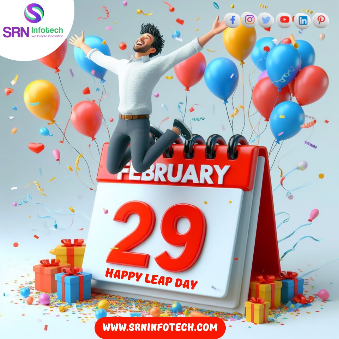 srninfotech's tweet photo. Happy Leap Day to you all! It's always fun to have that extra day in February. Because it comes once every 4 years hence there is a need to celebrate this day.
#leapday #leapyear #february #leapyearday #leapweekend #srninfotech #srninfotechteam #officecelebration https://t.co/SgkIH09rgT