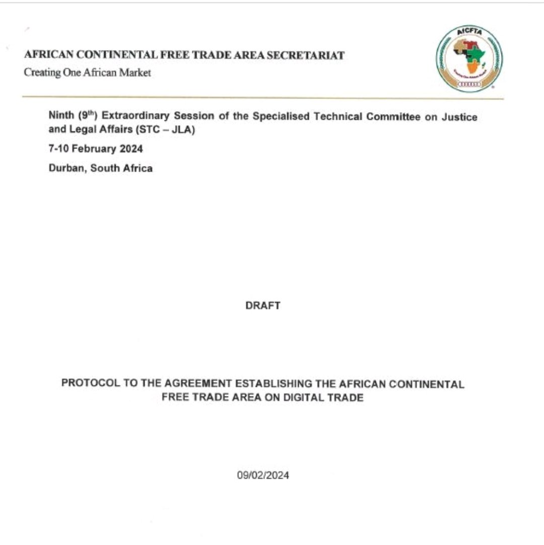 I am excited to share with you the draft of the Protocol on Digital Trade to the Agreement Establishing the African Continental Free Trade Area (AfCFTA). This is a historic and ambitious document that aims to unleash the potential of digital technologies and innovation for…