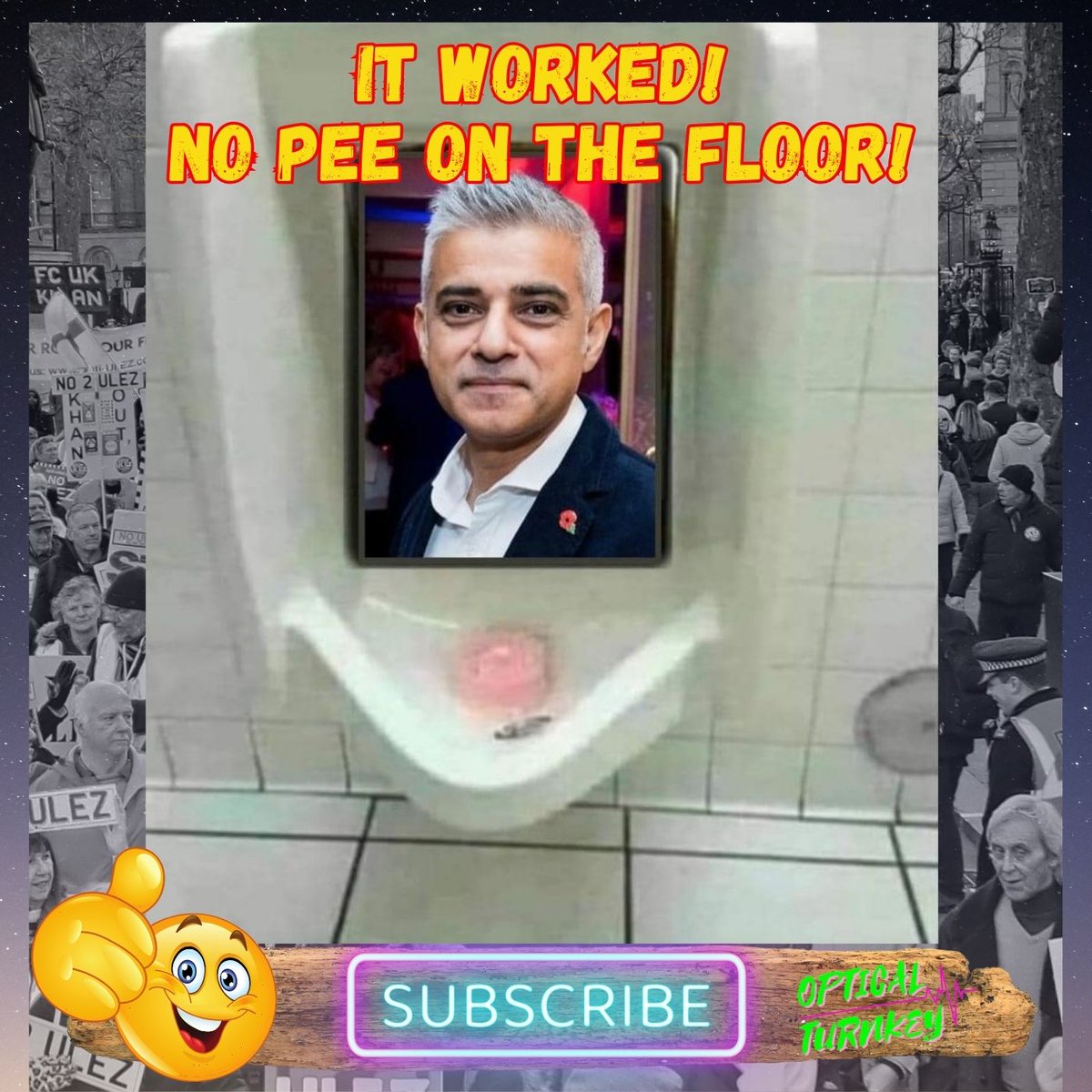 OpticalTurnkey's tweet image. It is a piece of P!SS! 🚫👍😱🤪🤣
#urinalart #nobodymisses #goodaim