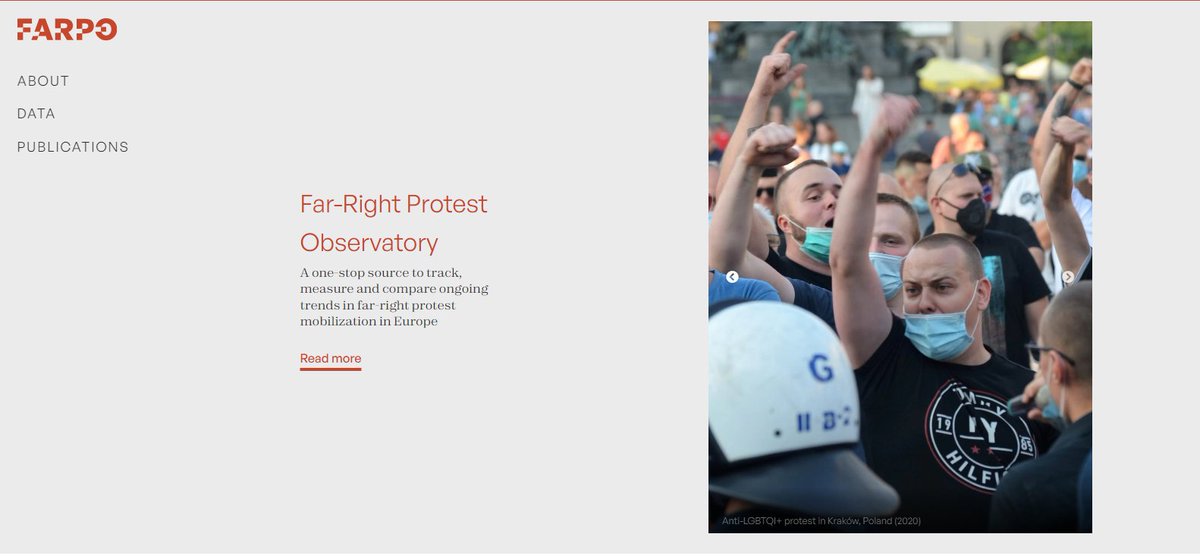 The Far-Right Protest Observatory is online 📯! farpo.eu FARPO, a joint initiative by @ULBruxelles @sciencespo @CrexUiO @Unibo, provides data on protest events by #farright #parties and #movements across Europe in the past 20 years: check our website! 1/8