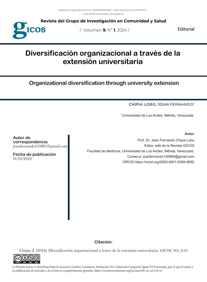 JoanFChipiaL's tweet photo. Revista GICOS, volumen 9, número 1, pp.8-10. Editorial: Diversificación universitaria a través de la extensión universitaria. https://t.co/eTlVsxZ2W5 https://t.co/oULOLnKunI