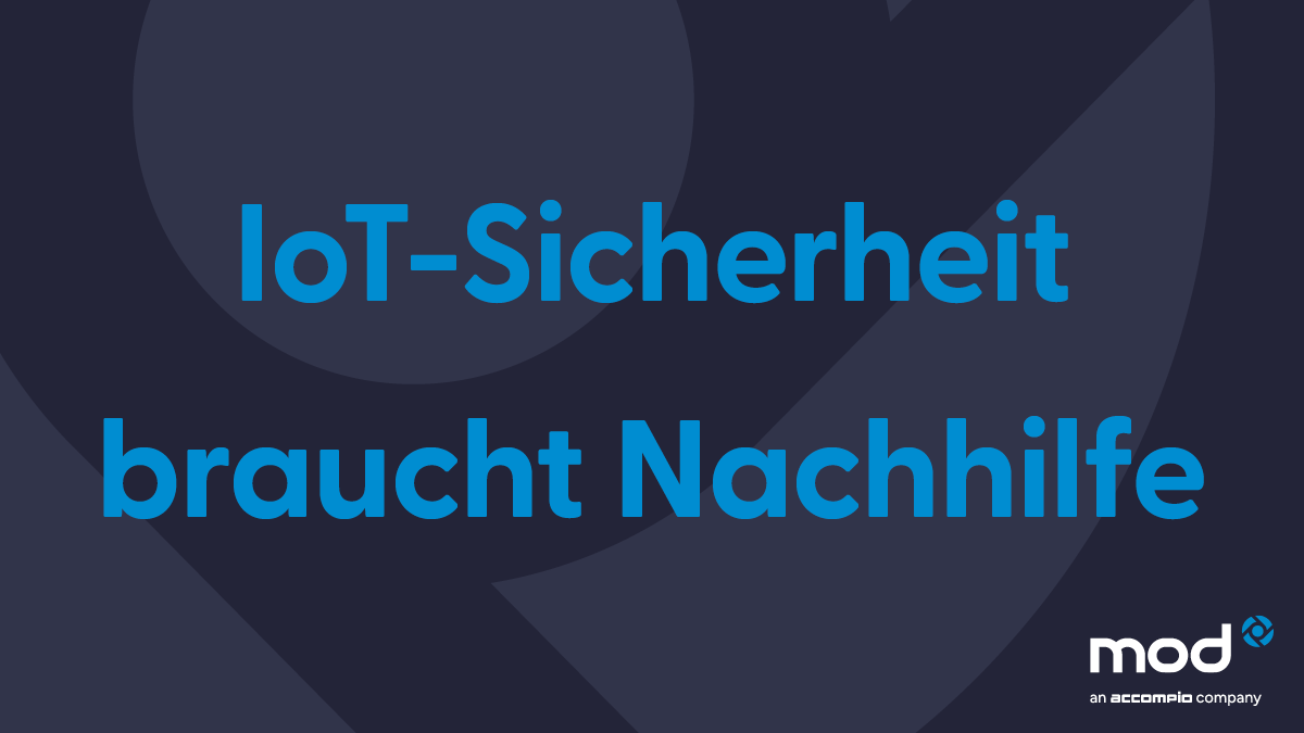 GmbhMod's tweet photo. Das #IoT vernetzt Geräte miteinander. Doch weltweit scheitern Unternehmen daran, ihre #IoT-Geräte und Connected Devices zu schützen. Die #Experten von #modIT beraten zur richtigen Sicherheitsstrategie. https://t.co/aDNNAOkDS5 https://t.co/l7Fkeha54b