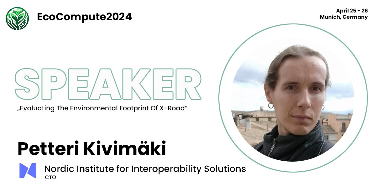 I'll be speaking about evaluating the environmental footprint of X-Road at the #EcoCompute Conference on April 25th in Munich. eco-compute.io #GreenTech #DigitalInnovation #xroad @NordicInstitute