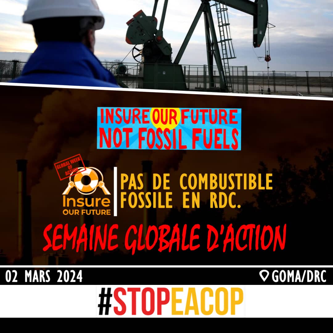@YouthforGreenN1 is joining the world to ensure our future by taking a stand against fossil fuels! 🌍 On Saturday 2nd. we invite you to be part of this vital movement for a greener, advocating endogenous people face of oil and gas exploitation in #DRCongo. @stopEACOP @Zurich