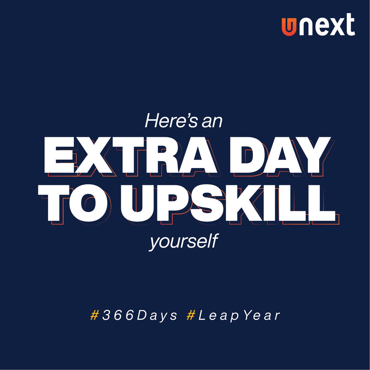 UNextLearning's tweet photo. Happy Leap Day! Time to level up your skills and upgrade from 'novice' to 'ninja' in just 24 hours! 
 
#LeapYear #366Days #ExtraDay #Upskill #Knowledge #UNext #UNextLearning https://t.co/SVIRYimMKj