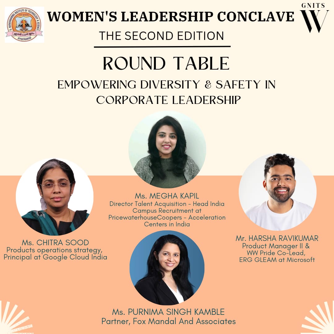 'Join Equity in Action at #WLC2024! Explore workplace safety, empower women, gain insights from trailblazers like Chitra Sood, Purnima Singh Kamble, and Harsha Ravikumar. Moderated by Megha Kapil. Reserve now! #EquityInAction #CorporateLeadership #Diversity'