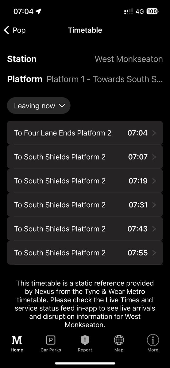 labradorableco's tweet photo. @My_Metro when can we expect to see trains run to timetable? 

What it should look like but with hoofing gaps in service it has become a lottery to when an overcrowded train may appear! https://t.co/yL5TpE2nfp