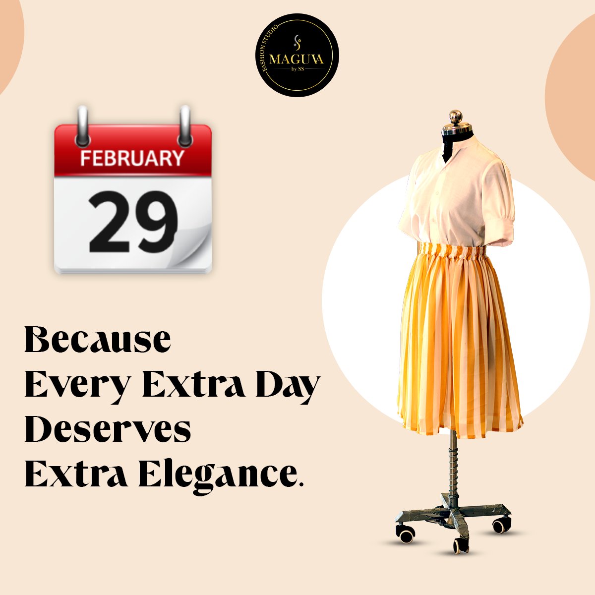 Maguvaby_SS's tweet photo. This year, take the leap towards bolder fashion choices and express your unique style with confidence. ✨
.
.
#maguvabyss #LeapYear2024 #NewHeights #EmbraceTheChallenge #MakeItCount https://t.co/iIhS46o9SI