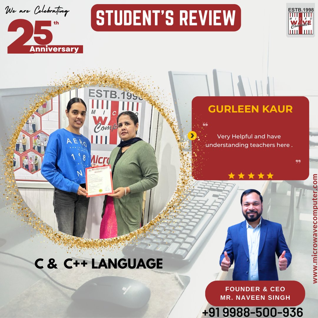 mwc_98's tweet image. 👉Congratulations on completing the course! This is just the beginning of your journey. Keep learning & keep achieving!
#programming #programminglanguagescourse #learntocode #codingforbeginners #codingisfun #Assam #LouisVuitton #Viña2024 #Jake #TheCrow #SOLOTO1BILLION #SamSmith