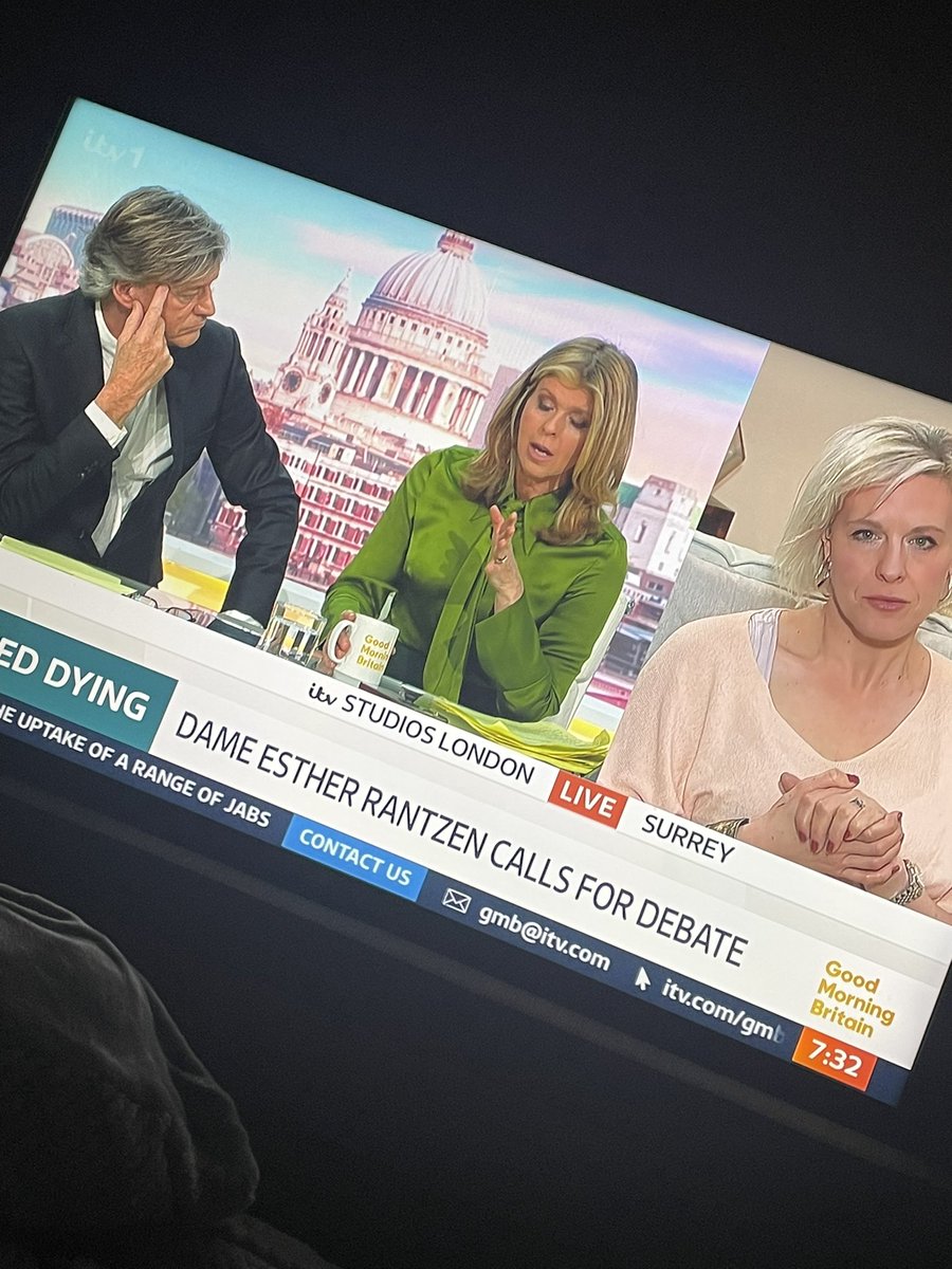 So Esther Rantzen wants a debate on assisted living but when it came to the vaccine there was no debate to be had. She was happy to segregate people from society. <a href="/GMB/">Good Morning Britain</a> talking about her as if she was a bloody hero. Embarrassing