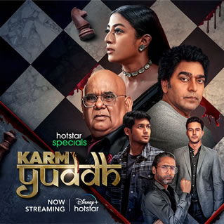 Watched hindi thriller drama series #Karmyuddh. Directed by @raviadhikari25. 🌟ing @paoli_d @ranaashutosh10 @satishkaushik2 #RajeshKhattar @IamRoySanyal @PranayPachauri @soundarya_20 #TaraAlishaBerry #SatyajitSharma @anjanasukhani & others.
#ShreeAdhikariBrothers @DisneyPlusHS