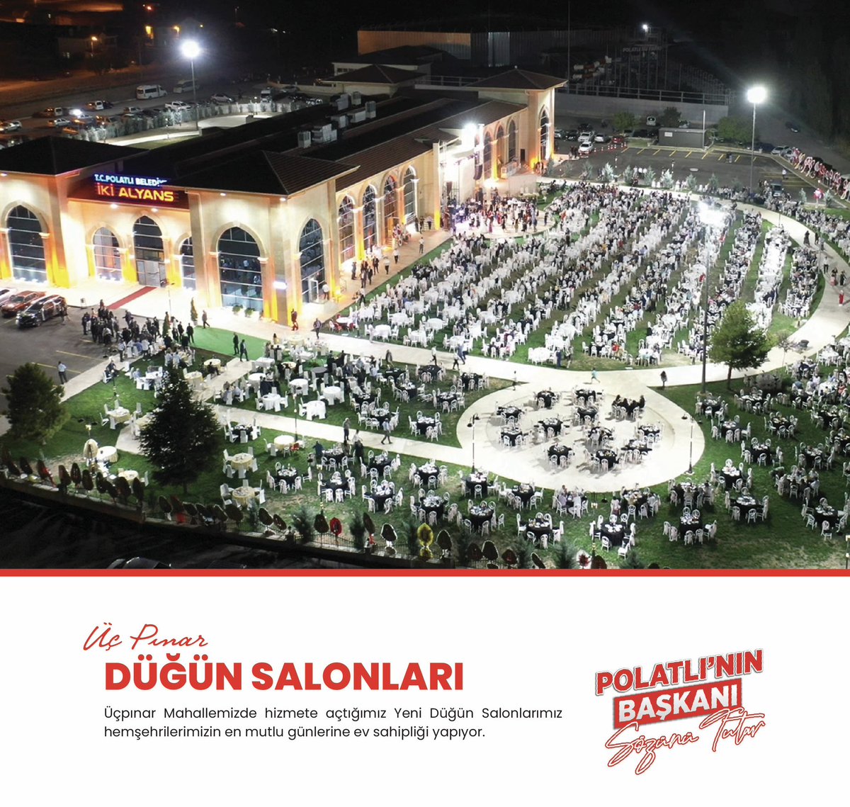m_yildizkaya's tweet photo. #azlaf #çokiş ✅
Üçpınar Mahallemizde hizmete açtığımız Yeni Düğün Salonlarımız hemşehrilerimizin en mutlu günlerine ev sahipliği yapıyor.
#polatlınınbaşkanı
#sözünütutar 🇹🇷 https://t.co/LAfQMqvrQE
