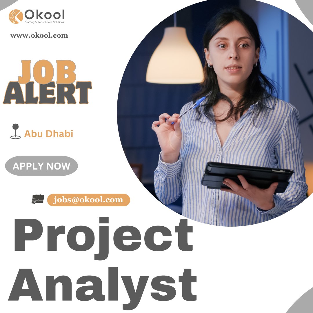 📌One of our leading clients is hiring for the position of #project #analyst 💻

#it #ittechnology #projectmanagement #stakeholders #banking #regulatory #abudhabi #abudhabijobs #uae #staffing #recruiting #recruitment #staffingsolutions #hiring #okool