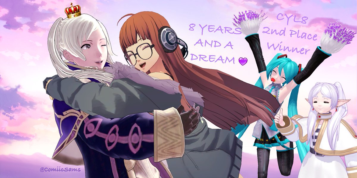 ComiicSams's tweet photo. It's been 1 month since F!Robin won CYL8, so I updated this pic I made with my comfort characters in celebration, adding this Frieren that I wanted to add but couldn't find until recently lol
#FEHeroes #CYL8 #SupportingRobinF #FutabaSakura #初音ミク #FrierenBeyondJourneysEnd https://t.co/YR6IU18qyD