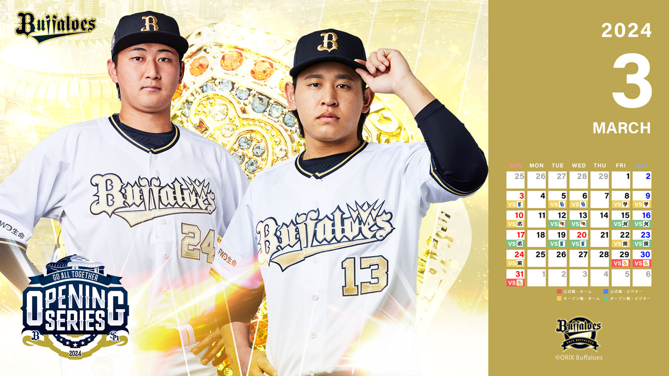 オリックスバファローズ】2024年カレンダー （オリックス