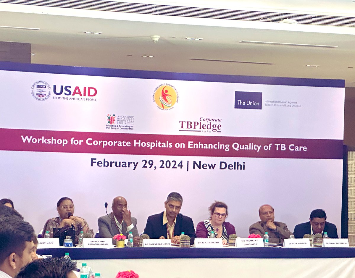 @MoHFW_INDIA @ddgtb2017 @Sanjay_kamttoo @TbDivision @usaid_india @TheUnion_USEA @WHO @ahpi_india @JyotiJajuj @TheUnion_TBLH @DrRAKESHPS1 Further, During the inaugural ceremony, Ms. Michelle Lang-Alli Director, Health Office, @usaid_india, encouraged the participation of corporate hospitals engagement to eliminate TB from India. She emphasised identifying new models like #STEPS can accelerate the fight against TB.