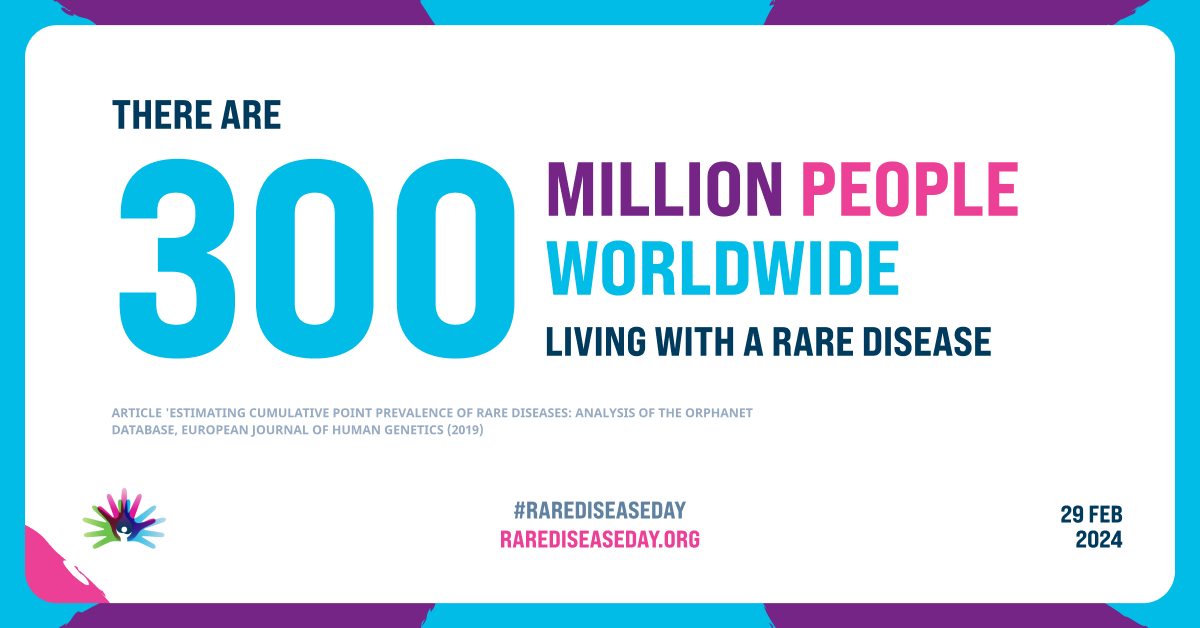 Today is Rare Disease Day, when we, like many other charities, aim to shine a light on these conditions in order to improve the lives of the 300 million people worldwide who live with a rare disease #RAREDISEASEDAY