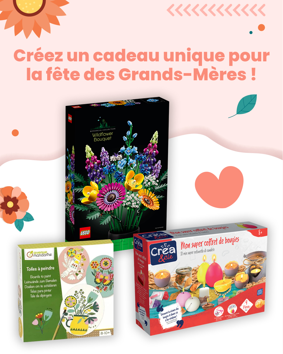 À l'approche de leur fête, offrons un cadeau unique à nos mamies chéries, que ce soit un bouquet de fleurs 💐, un kit de peinture 🎨 ou même de belles bougies à confectionner soi-même. 🕯️

Pour les gâter, retrouvez notre sélection juste ici : fcld.ly/ideescadeauxgr… 😊