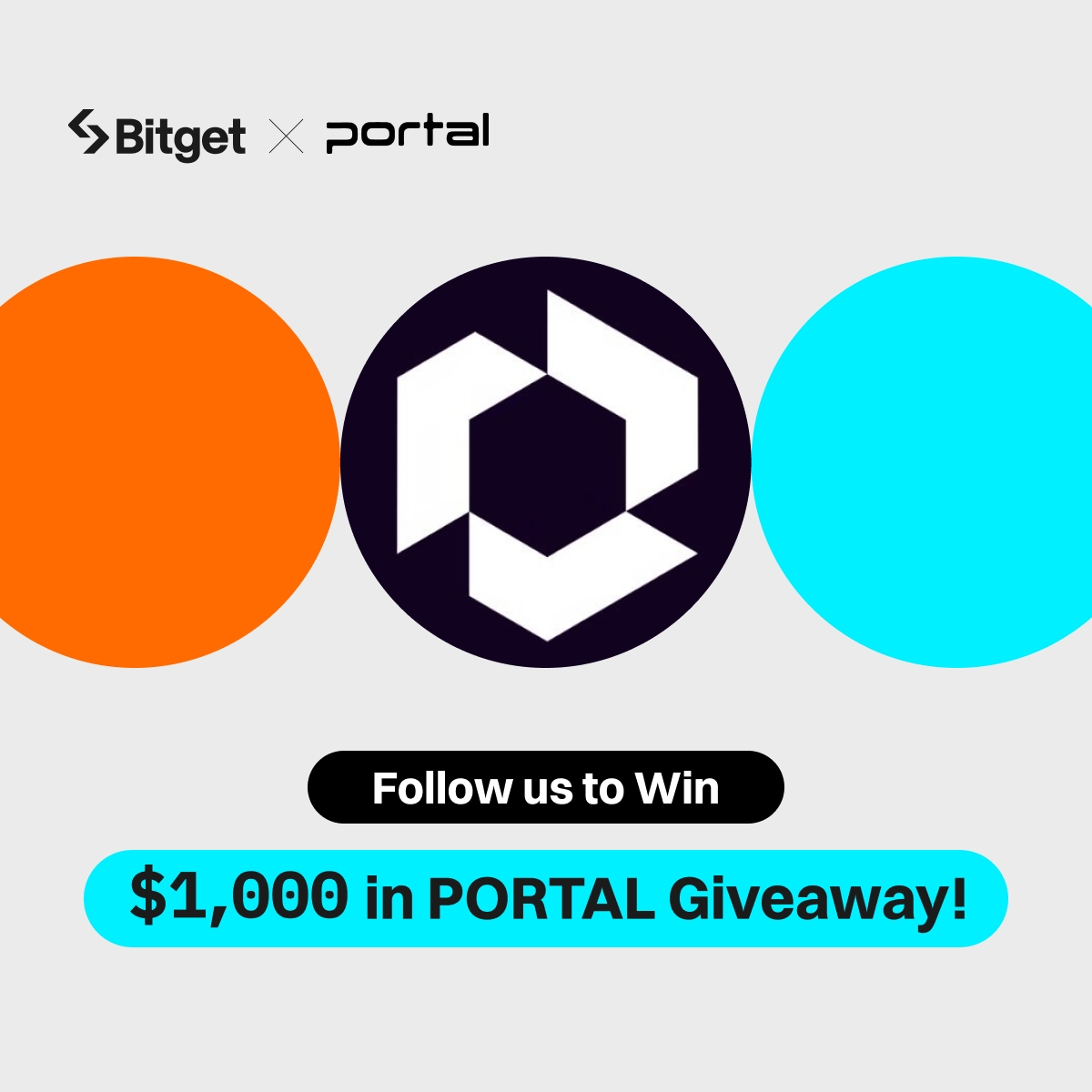 Join the #Bitget x $PORTAL Giveaway!

💰 $1,000 in $PORTAL (20 winners)

1️⃣ Follow @bitgetglobal
2⃣ RT with #PORTALxBitget &amp; tag your friends 
3⃣ Fill out the form: forms.gle/K8cmi3nXP12STr…