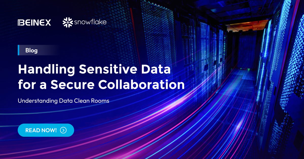 BeinexOfficial's tweet photo. Snowflake's #datacleanrooms redefine secure #datacollaboration by transcending physical constraints and enabling seamless access to sensitive #data without compromising privacy or #compliance. Read now: https://t.co/Hz7t2A4f7q
#beinex #snowflake #insights #blog https://t.co/I2fgYVpgWr