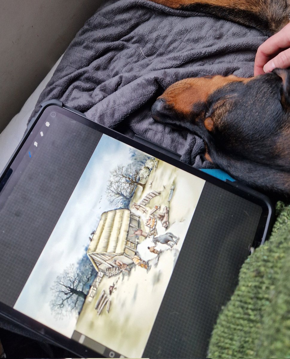 inkdropart's tweet image. Perfect illustration setup? Probably not, but I am pretty sure there is a law against disturbing the dog sleeping beside you.

#officedog #illustration #neolithicperiod #archaeologicalillustration #archaeologicalreconstruction #archaeologicalillustrator
