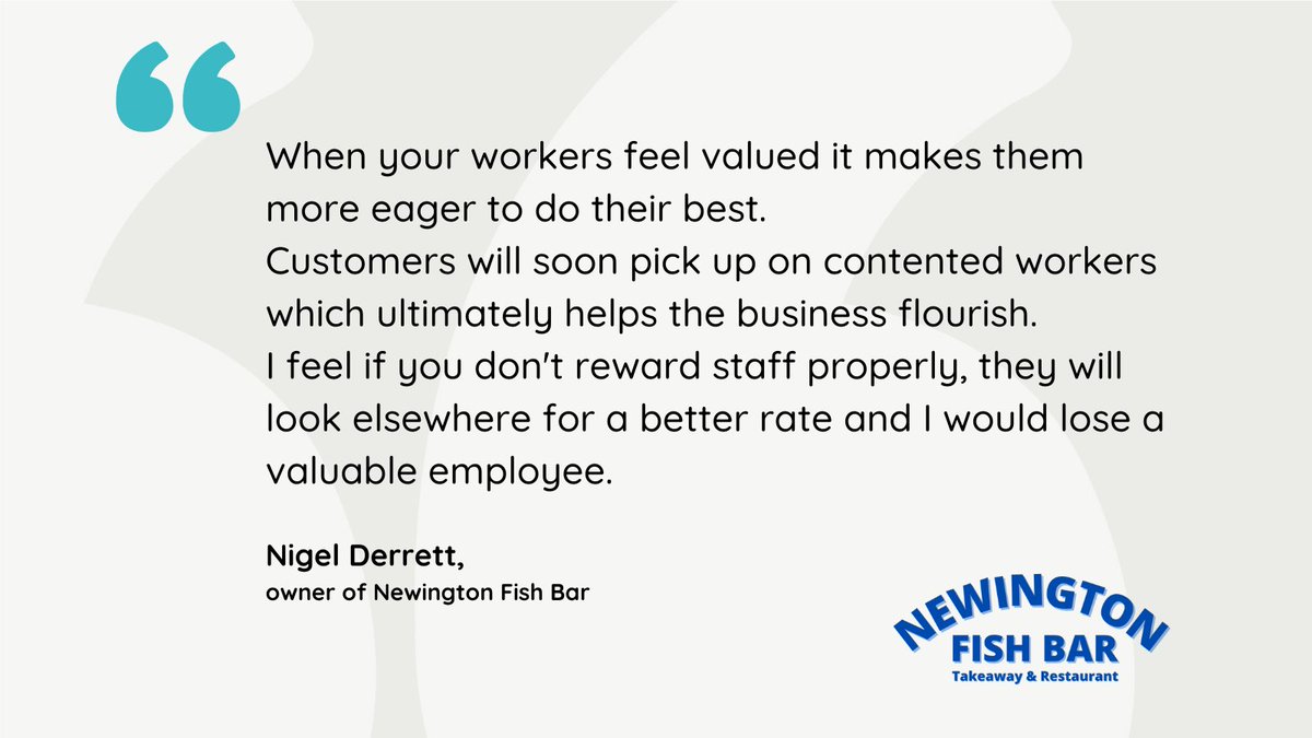 The #hospitality sector has the highest rate of low pay. But many hospitality businesses choose to do the right thing and pay the real #LivingWage.

Employers like Newington Fish Bar, who are reaping the rewards of fair pay💪

Accredit your business 👉livingwage.org.uk/accredit