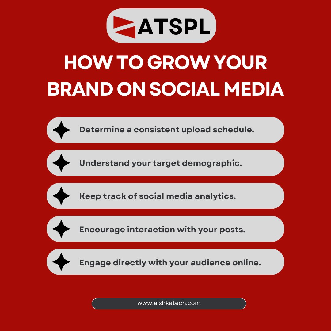 Aishkatech11's tweet photo. 🌟 Maximize Your Brand on Social Media! 🌟

Consistent schedule 🗓️
Know your audience 🎯
Track analytics 📊
Boost interaction 💬
Direct engagement 💡
Ready to grow your brand? Let's connect! 🚀 #SocialMediaSuccess #ATSPL #Aishkatech #BrandGrowth https://t.co/27SGuLLcmt