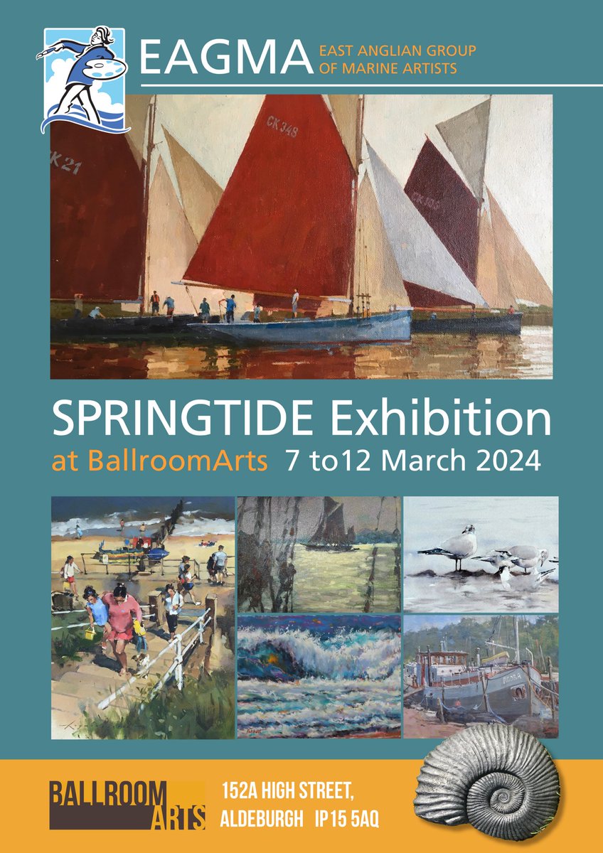 I’ll be exhibiting with the East Anglian Group of Marine Artists at the Courtyard Gallery BallroomArts Aldeburgh Suffolk 7-12th March 2024 @ballroomartsaldeburgh #marineart #painting #sculpture #sea #aldeburgh #suffolk #exhibition