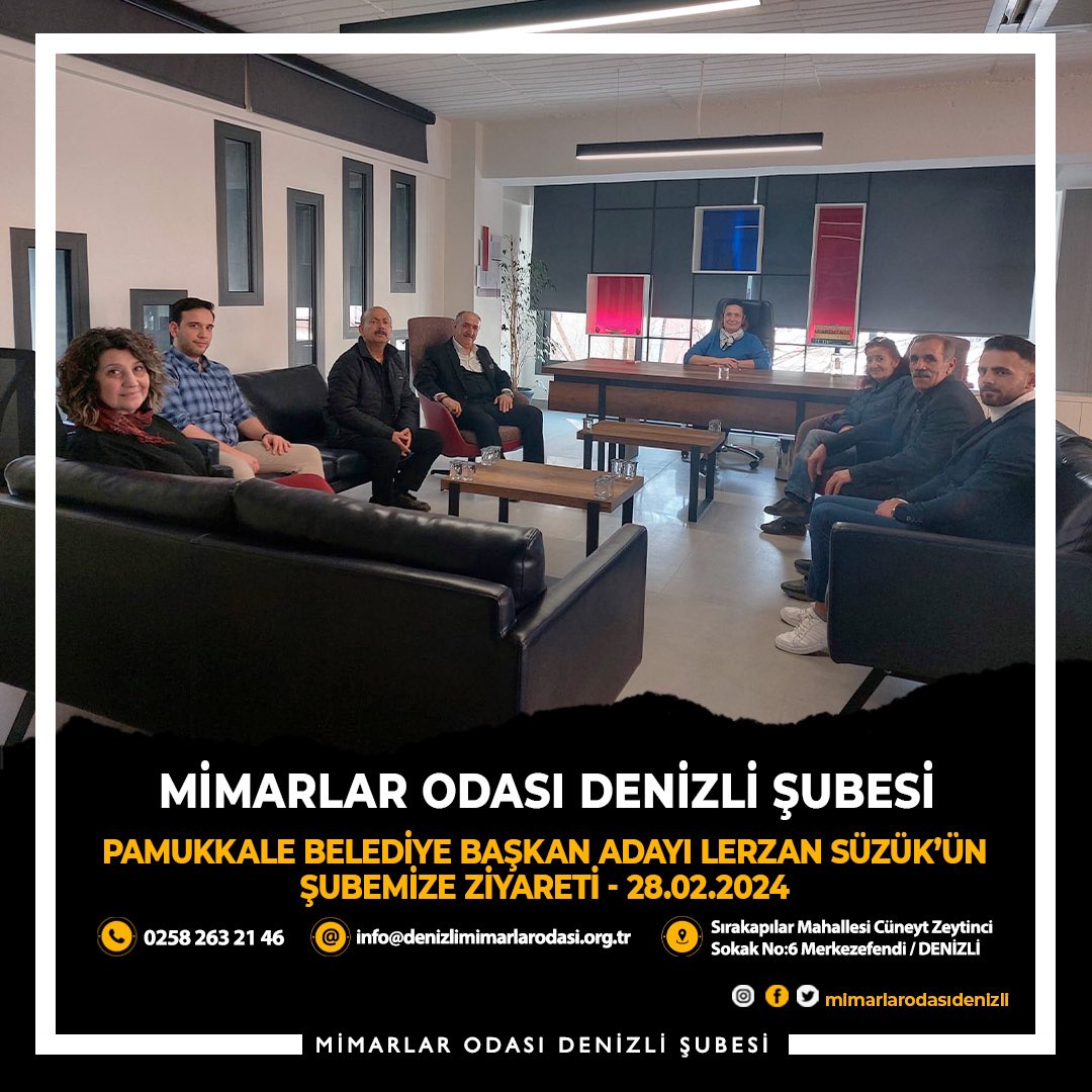 denmimod's tweet photo. Pamukkale Belediye Başkan Adayı Sn. Lerzan Süzük’e Şubemize yaptıkları ziyaret için teşekkür ederiz. https://t.co/tUzNOTOU9s