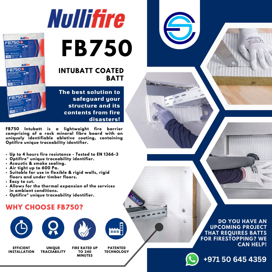 Nullifire FB750!  The best solution to safeguard your structure and its contents from fire disasters!

Typical areas of use include health and leisure facilities, schools,  universities, commercial buildings, hospitals, retail and industrial units and nuclear power plants.