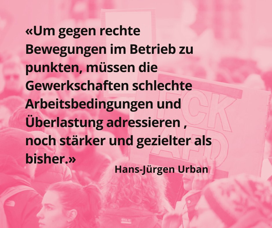 Auch in Belegschaften und Betrieben mobilisieren die Rechten. Was tun dagegen? Hans-Jürgen Urban (IG Metall) hat ein paar Vorschläge👉zeitschrift-luxemburg.de/artikel/klare-…