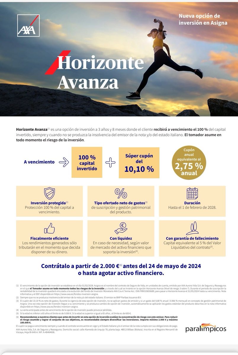 Horizonte Avanza es un magnífico producto, que ofrece seguridad, el 100% del capital garantizado al vencimiento y un atractivo rendimiento con un cupón del 10,10%.