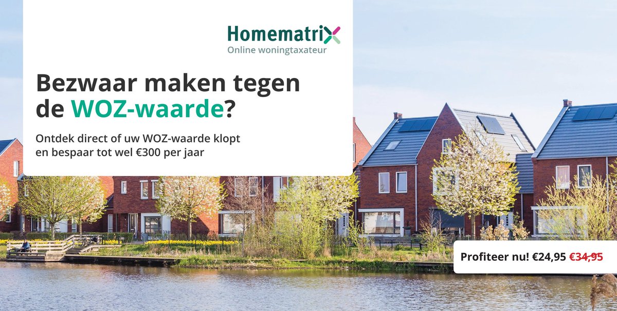 𝗗𝗲𝗻𝗸𝘁 𝘂 𝗱𝗮𝘁 𝘂𝘄 𝗪𝗢𝗭-𝘄𝗮𝗮𝗿𝗱𝗲 𝗻𝗶𝗲𝘁 𝗸𝗹𝗼𝗽𝘁?

Goed nieuws, u staat niet machteloos. U kunt namelijk gemakkelijk zelf uw WOZ-waarde checken en bezwaar indienen. Zo voorkomt u dat u te veel aan gemeentelijke belastingen betaalt.

bit.ly/4bS1KEH