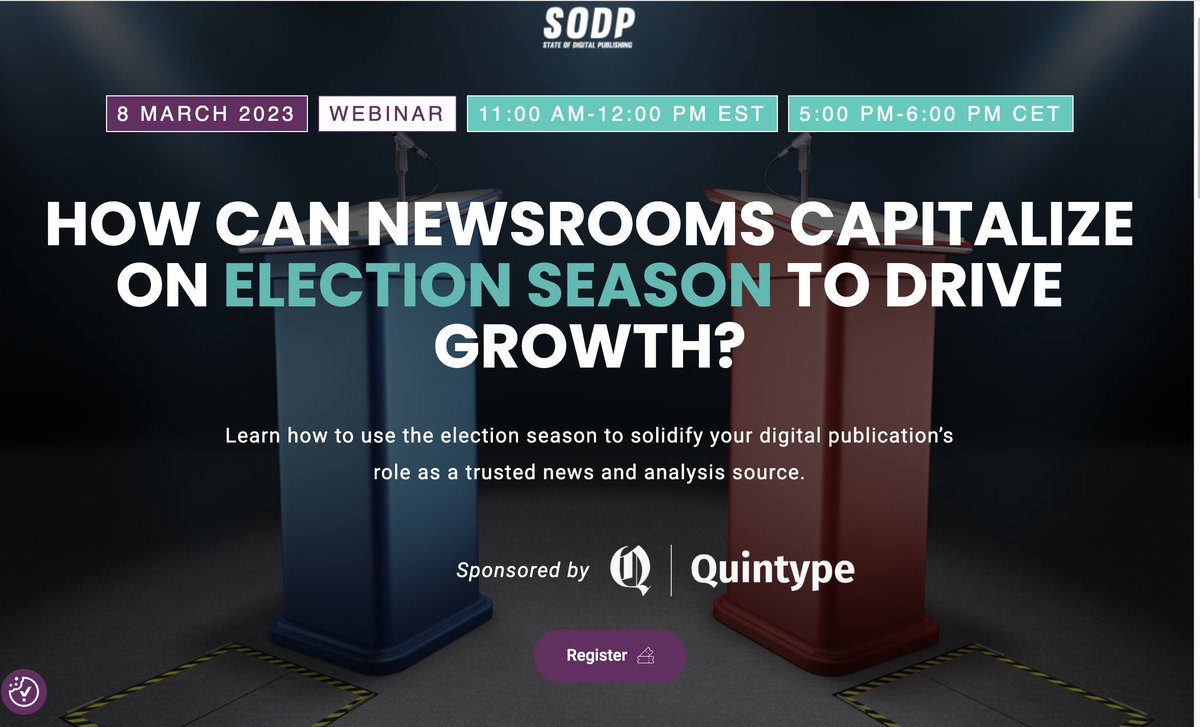 𝐁𝐎𝐋𝐃 𝐟𝐨𝐫 𝐛𝐨𝐥𝐝 𝐝𝐞𝐜𝐢𝐬𝐢𝐨𝐧𝐬 !! 🚀 Get Election-Ready with Quintype! #bebold Join the Quintype webinar for insights and strategies to lead election coverage. @StateofDigitalP Register today: stateofdigitalpublishing.com/webinars/elect… #Elections2024 #election #news #newsroom #CMS