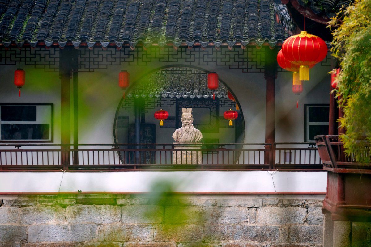 VisitSongjiang's tweet image. In Zuibaichi Park, the gentle rhythm of #springrain breathes new life into every corner. Each droplet kisses the vibrant blooms and lush #greenery, infusing the air with the fresh scent of renewal. #spring #red #lanterns #ChineseGarden #Songjiang #Shanghai