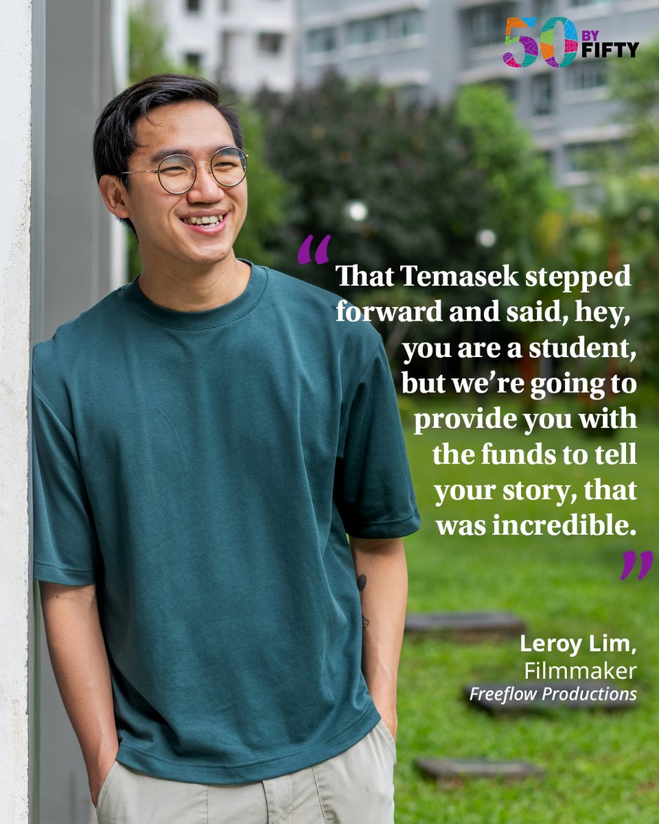 Through 20/20, aspiring filmmakers like Leroy Lim got the funding and mentorship they needed to bring their passion projects to life.  
tmsk.sg/fs7

#50byFifty #Temasekturns50 #bygenerationsforgenerations #T50 #Temasek