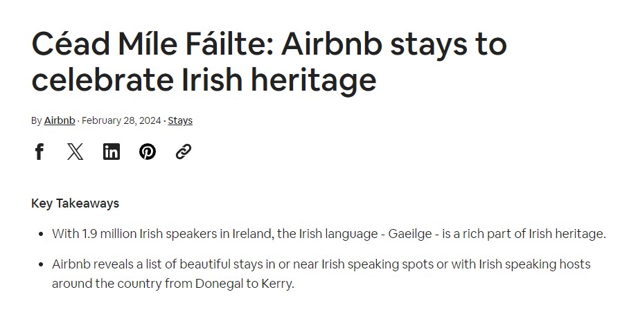 Meitheal Náisiúnta Pleanála Teanga (@meithealnpt) on Twitter photo Céad Míle Fáilte: <a href="/Airbnb/">Airbnb</a> highlight their contribution to the Gaeltacht housing crisis for Seachtain na Gaeilge
Key Takeaways:
➡️ Airbnb reveals ignorance to massive disparity between properties available for short-term/holiday rentals v. long-term lets.
🧵 Céad Míle Fáilte: <a href="/Airbnb/">Airbnb</a> highlight their contribution to the Gaeltacht housing crisis for Seachtain na Gaeilge
Key Takeaways:
➡️ Airbnb reveals ignorance to massive disparity between properties available for short-term/holiday rentals v. long-term lets.
🧵