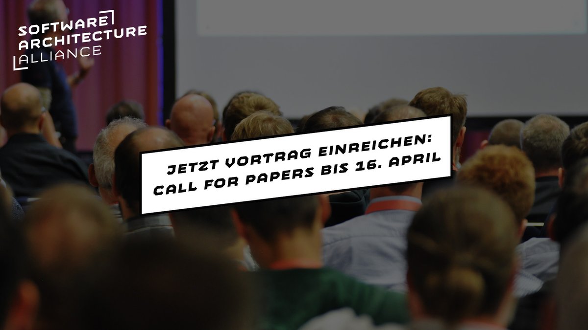 Ihr wollt als Sprecherin oder Sprecher eure Expertise mit unserem Fachpublikum teilen? Dann reicht jetzt eure Vorträge zur #SAAconf ein!

Vorträge, Workshops, Kurzdestillate oder ein ganz eigenes Konzept? Wir wollen es mit euch zusammen möglich machen: software-architecture-alliance.de/2024/programm/… 💬